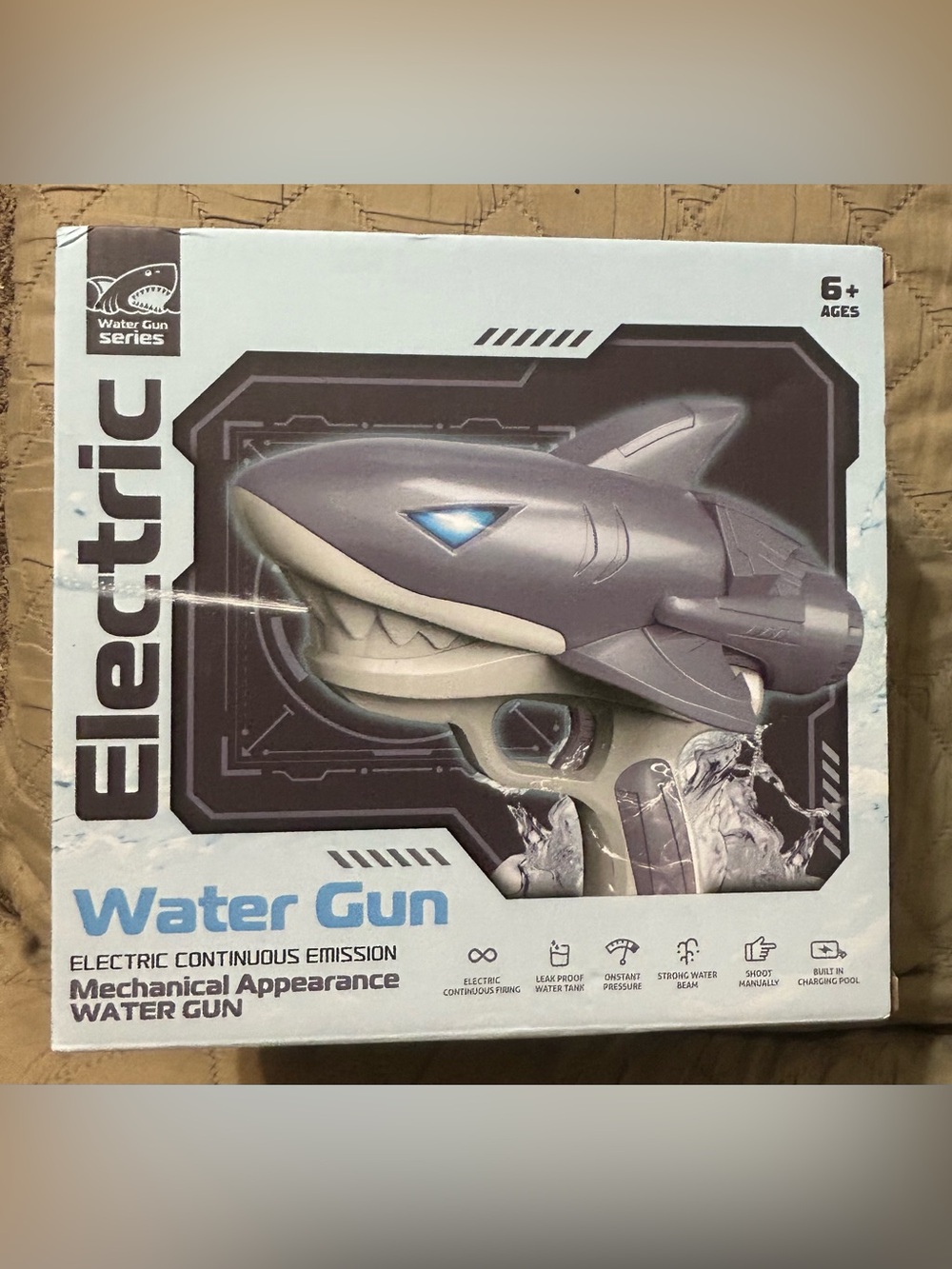 Zecong Toys Shark Electric Water Gun Mechanical Blaster NIB